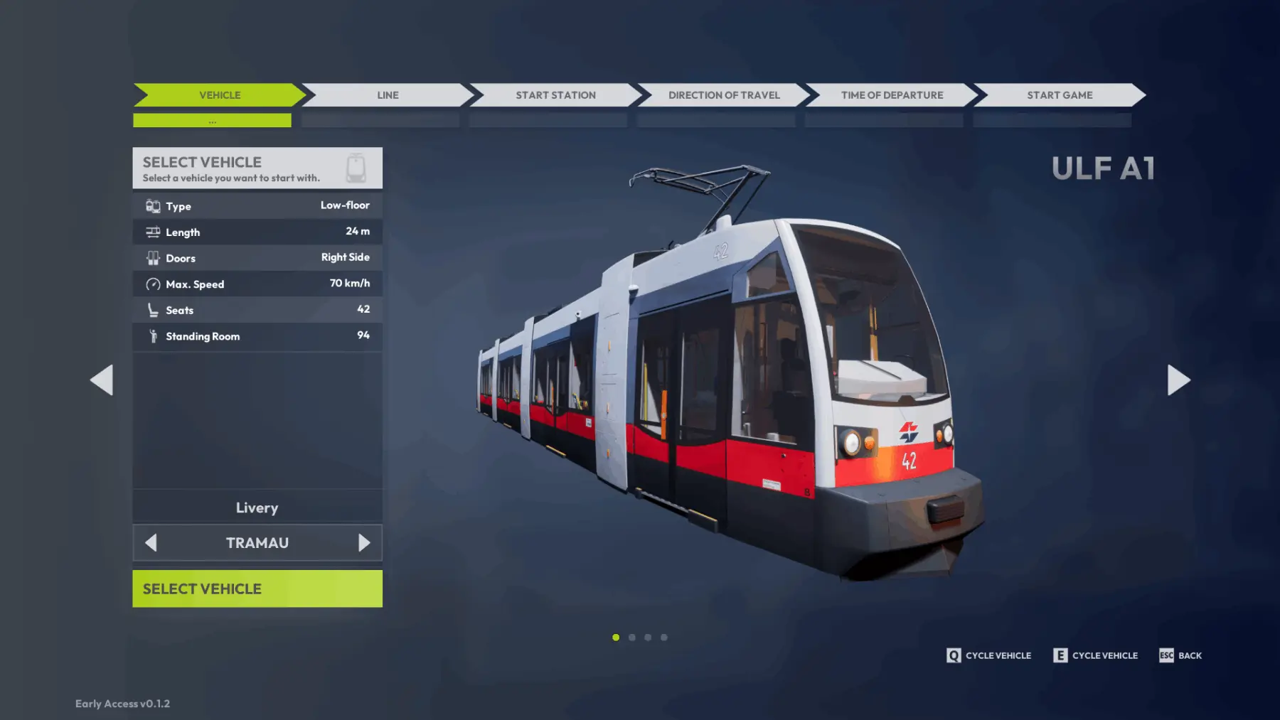 City Transport Simulator Tram - Menu