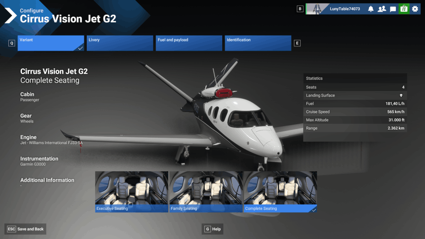 MSFS 2024 - Cirrus Vision Jet G2