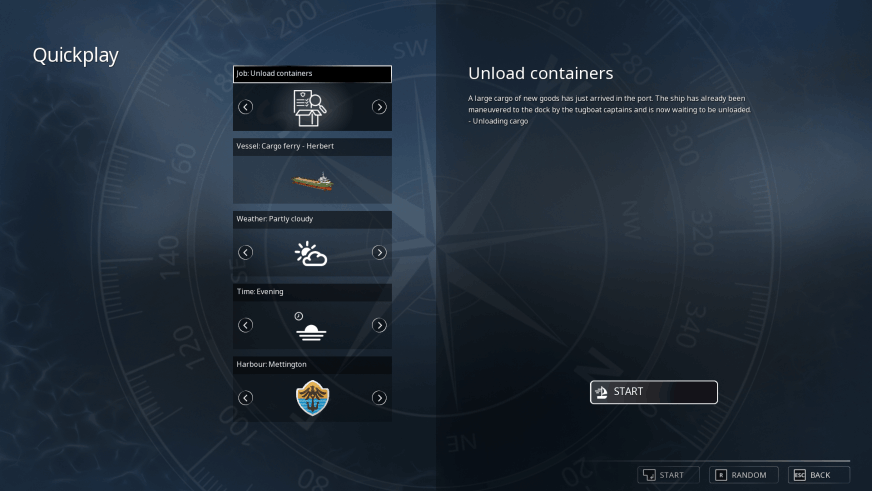 Seafarer - The Ship Sim - Menu