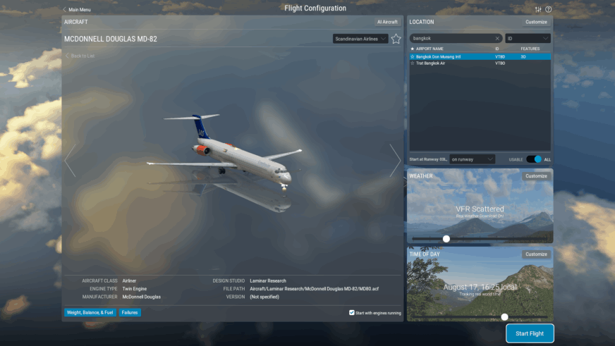 X-Plane 12 - Standard Fly - MD82