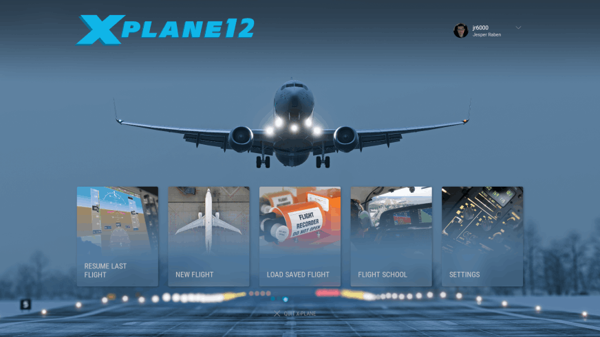 X-Plane 12 - Menu
