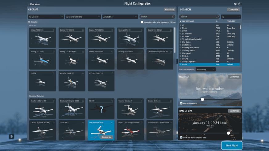 X-Plane 12 - Menu